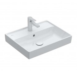 VILLEROY & BOCH - Collaro Umývadlo 60x47 cm, s prepadom, otvor na batériu, CeramicPlus, alpská biela (4A3360R1)