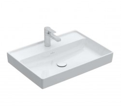 VILLEROY & BOCH - Collaro Umývadlo 65x47 cm, bez prepadu, otvor na batériu, CeramicPlus, alpská biela (4A3366R1)