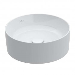 VILLEROY & BOCH - Collaro Umývadlo na dosku, priemer 40 cm, CeramicPlus, Stone White (4A1840RW)
