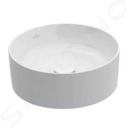 VILLEROY & BOCH - Collaro Umývadlo na dosku, priemer 400 mm, CeramicPlus, Stone White (4A1840RW)