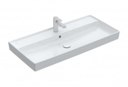 VILLEROY & BOCH - Collaro Umývadlo nábytkové 100x47 cm, s prepadom, otvor na batériu, CeramicPlus, Stone White (4A331GRW)