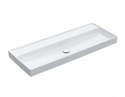 VILLEROY & BOCH - Collaro Umývadlo nábytkové 120x47 cm, bez prepadu, bez otvoru na batériu, CeramicPlus, Stone White (4A33C3RW)