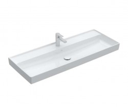 VILLEROY & BOCH - Collaro Umývadlo nábytkové 120x47 cm, bez prepadu, otvor na batériu, CeramicPlus, Stone White (4A33C2RW)