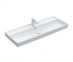VILLEROY & BOCH - Collaro Umývadlo nábytkové 120x47 cm, s prepadom, otvor na batériu, CeramicPlus, alpská biela (4A33C5R1)