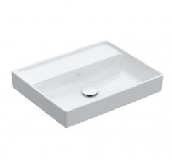 VILLEROY & BOCH - Collaro Umývadlo nábytkové 60x47 cm, bez prepadu, bez otvoru na batériu, CeramicPlus, alpská biela (4A3363R1)