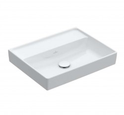 VILLEROY & BOCH - Collaro Umývadlo nábytkové 60x47 cm, bez prepadu, bez otvoru na batériu, CeramicPlus, Stone White (4A3363RW)