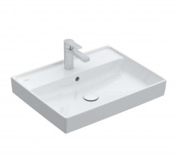 VILLEROY & BOCH - Collaro Umývadlo nábytkové 60x47 cm, s prepadom, otvor na batériu, alpská biela (4A336G01)