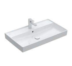 VILLEROY & BOCH - Collaro Umývadlo nábytkové 80x47 cm, s prepadom, otvor na batériu, alpská biela (4A338001)