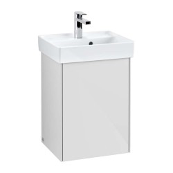VILLEROY & BOCH - Collaro Umývadlová skrinka, 41x55x34 cm, 1 dvierka, pánty vpravo, Glossy White (C00501DH)