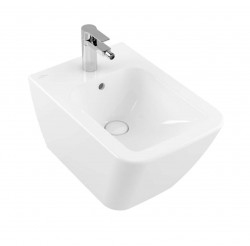 VILLEROY & BOCH - Finion Závesný bidet s prepadom, 375x560 mm, s CeramicPlus, Stone White (446500RW)