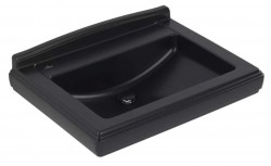 VILLEROY & BOCH - Hommage Umývadlo 75x58 cm ,s prepadom, 3 otvory na batériu, CeramicPlus, Pure Black (7101A1R7)