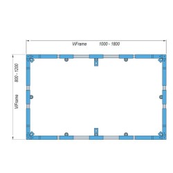 VILLEROY & BOCH - Inštalačný rám ViFrame na vaničky z materiálu Quaryl od 1000x1000 mm (U91412400)