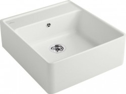 VILLEROY & BOCH - Keramický drez Single-bowl sink Stone white modulový 595 x 630 x 220 bez excentra (632061RW)