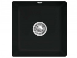 VILLEROY & BOCH - Keramický drez Subway 50 SU Ebony podstavný 440 x 440 bez excentra (332501S5)