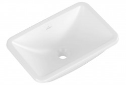VILLEROY & BOCH - Loop&Friends Umyvadlo 52x35 cm, s přepadem, bez otvoru pro baterii, CeramicPlus, Stone White (4A5600RW)