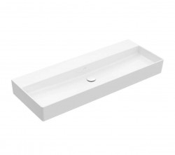 VILLEROY & BOCH - Memento 2.0 Umývadlo 120x47 cm, bez prepadu, bez otvoru na batériu, CeramicPlus, alpská biela (4A22C3R1)