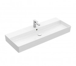 VILLEROY & BOCH - Memento 2.0 Umývadlo 120x47 cm, s prepadom, otvor na batériu, CeramicPlus, alpská biela (4A22C5R1)