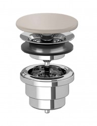 VILLEROY & BOCH - Neuzatvárateľná výpusť, CeramicPlus, Almond (680800AM)