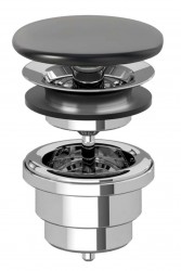 VILLEROY & BOCH - Neuzatvárateľná výpusť, Pure Black (683500R7)