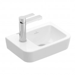 VILLEROY & BOCH - O.novo Umývadielko Compact 36x25 cm, bez prepadu, 1 otvor na batériu vľavo, alpská biela (43423701)