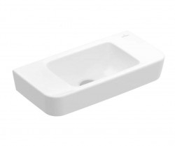 VILLEROY & BOCH - O.novo Umývadielko Compact 50x25 cm, bez prepadu, bez otvoru na batériu, CeramicPlus, alpská biela (434253R1)