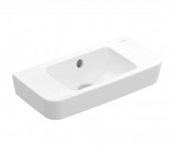 VILLEROY & BOCH - O.novo Umývadielko Compact 50x25 cm, s prepadom, bez otvoru na batériu, CeramicPlus, alpská biela (434252R1)