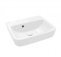 VILLEROY & BOCH - O.novo Umývadielko na dosku, 45x37 cm, s prepadom, bez otvoru na batériu, alpská biela (43444J01)