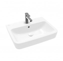 VILLEROY & BOCH - O.novo Umývadlo na dosku, 60x46 cm, s prepadom, otvor na batériu, alpská biela (4A416G01)