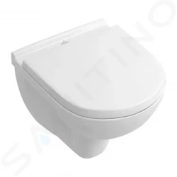 VILLEROY & BOCH - O.novo Závesné WC Compact s doskou SoftClosing, DirectFlush, alpská biela (5688HR01)