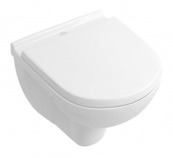 VILLEROY & BOCH - O.novo Závesné WC Compact, so sedadlom SoftClosing, CeramicPlus, alpská biela (5688H1R1)