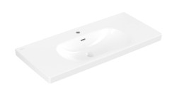 VILLEROY & BOCH - Skyla Umývadlo 100x46 cm, s prepadom, otvor na batériu, CeramicPlus, alpská biela (5A51A5R1)