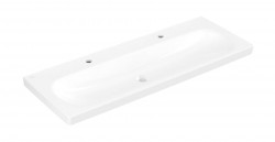 VILLEROY & BOCH - Skyla Umyvadlo 120x46 cm, bez přepadu, 2 otvory pro baterii, CeramicPlus, alpská bílá (5A51C2R1)