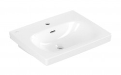 VILLEROY & BOCH - Skyla Umývadlo 55x45 cm, s prepadom, otvor na batériu, CeramicPlus, Stone White (5A5155RW)