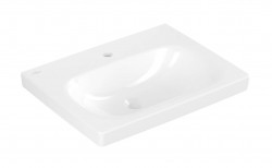 VILLEROY & BOCH - Skyla Umývadlo 60x46 cm, bez prepadu, otvor na batériu, CeramicPlus, Stone White (5A5161RW)