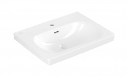VILLEROY & BOCH - Skyla Umyvadlo 60x46 cm, s přepadem, otvor pro baterii, CeramicPlus, Stone White (5A5160RW)