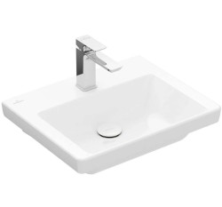 VILLEROY & BOCH - Subway 3.0 Umývadielko nábytkové, 50x40 cm, bez prepadu, otvor na batériu, CeramicPlus, Stone White (4370FGRW)