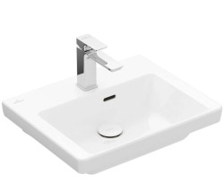 VILLEROY & BOCH - Subway 3.0 Umývadielko nábytkové, 50x40 cm, s prepadom, otvor na batériu, CeramicPlus, alpská biela (4370FFR1)