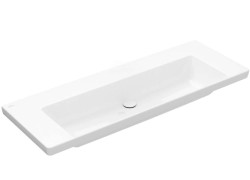 VILLEROY & BOCH - Subway 3.0 Umývadlo, 130x47 cm, bez prepadu, bez otvoru na batériu, CeramicPlus, Stone White (4A70D3RW)