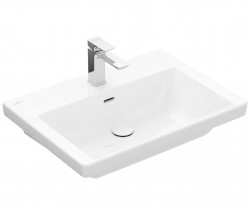 VILLEROY & BOCH - Subway 3.0 Umývadlo, 65x47 cm, s prepadom, otvor na batériu, CeramicPlus, alpská biela (4A7065R1)
