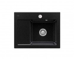 VILLEROY & BOCH - Subway 45 Keramický drez 65x51 cm, excentrické ovládanie, CeramicPlus, chromit (331302J0)