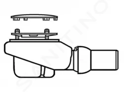 VILLEROY & BOCH - Subway Infinity Odtoková súprava Tempoplex Plus Compact, priemer 90 mm, biela (92260068)