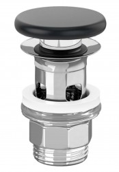 VILLEROY & BOCH - Umývadlová výpusť, ClickClack, Pure Black (681700R7)