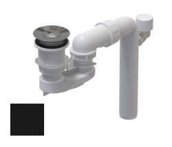 VILLEROY & BOCH - Vaňová odtoková súprava, Push-Open, Pure Black (U909520R7)