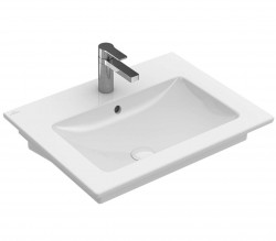 VILLEROY & BOCH - Venticello Umývadlo 60x50 cm, s prepadom, otvor na batériu, CeramicPlus, alpská biela (412460R1)