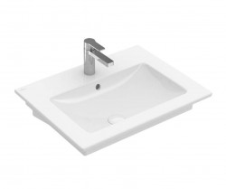VILLEROY & BOCH - Venticello Umývadlo nábytkové 65x50 cm, s prepadom, otvor na batériu, CeramicPlus, alpská biela (4124G6R1)