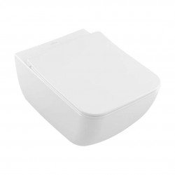 VILLEROY & BOCH - Venticello Závesné WC s WC doskou SoftClosing, DirectFlush, CeramicPlus, alpská biela (4611RLR1)