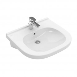 VILLEROY & BOCH - ViCare Umývadlo Vita 56x55 cm, s prepadom, otvor na batériu, CeramicPlus, alpská biela (411955R1)