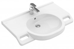 VILLEROY & BOCH - ViCare Umývadlo Vita 80x55 cm, s prepadom, otvor na batériu, CeramicPlus, alpská biela (412080R1)