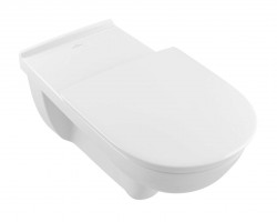 VILLEROY & BOCH - ViCare Závesné WC bezbariérové, zadný odpad, DirectFlush, AntiBac, CeramicPlus, alpská biela (4601R0T2)