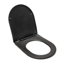 WC doska SAT Infinitio zaguľatená čierna SATINFPBKM (SATINFPBKM)